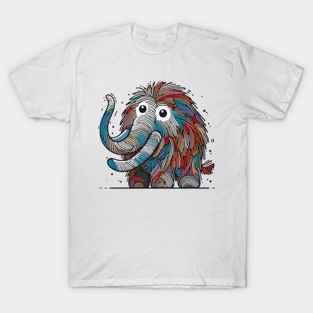 Tusked Majesty Woolly Mammoth T-Shirt by Cutetopia